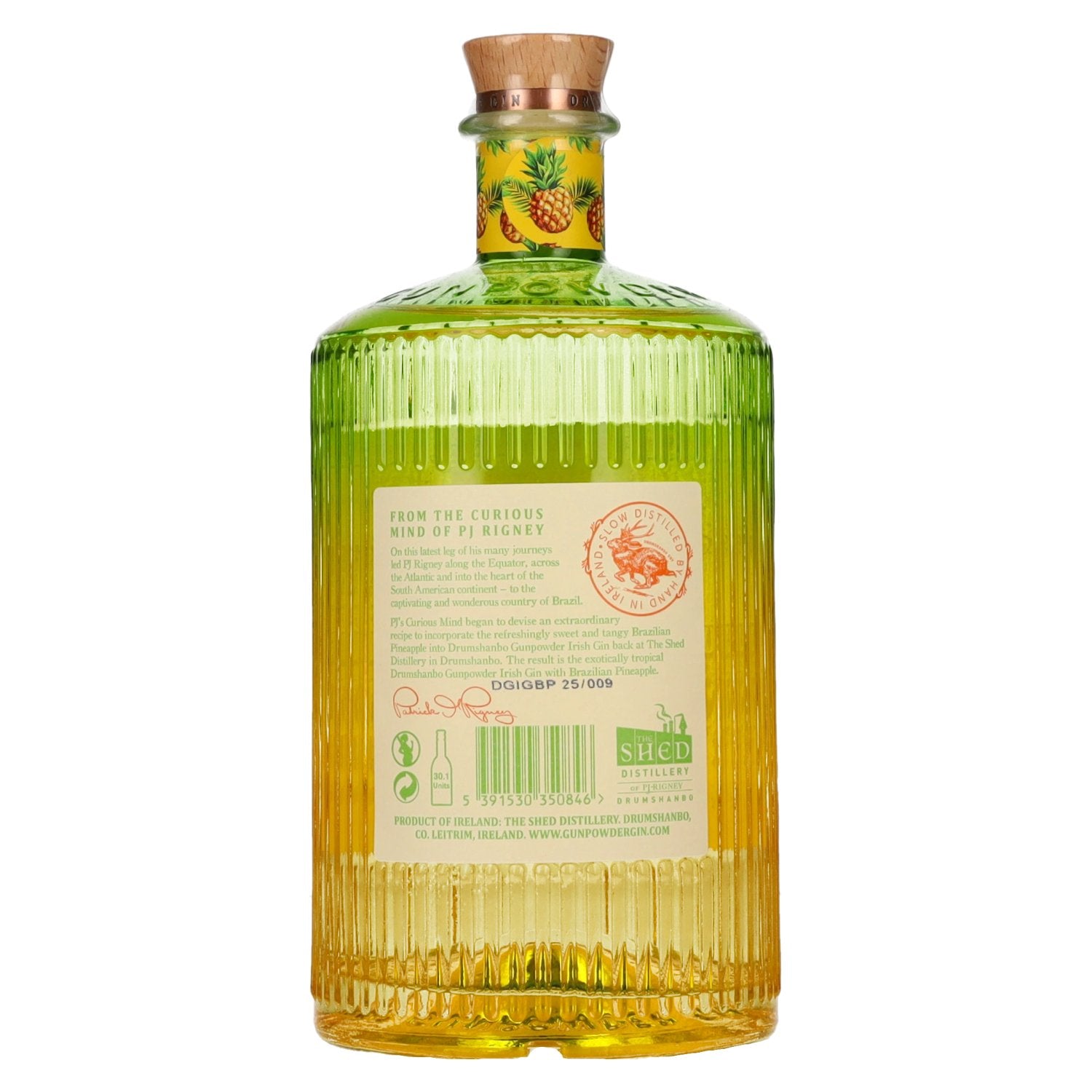 Drumshanbo Gunpowder Irish Gin met Braziliaanse ananas 43% Vol. 0,7l
