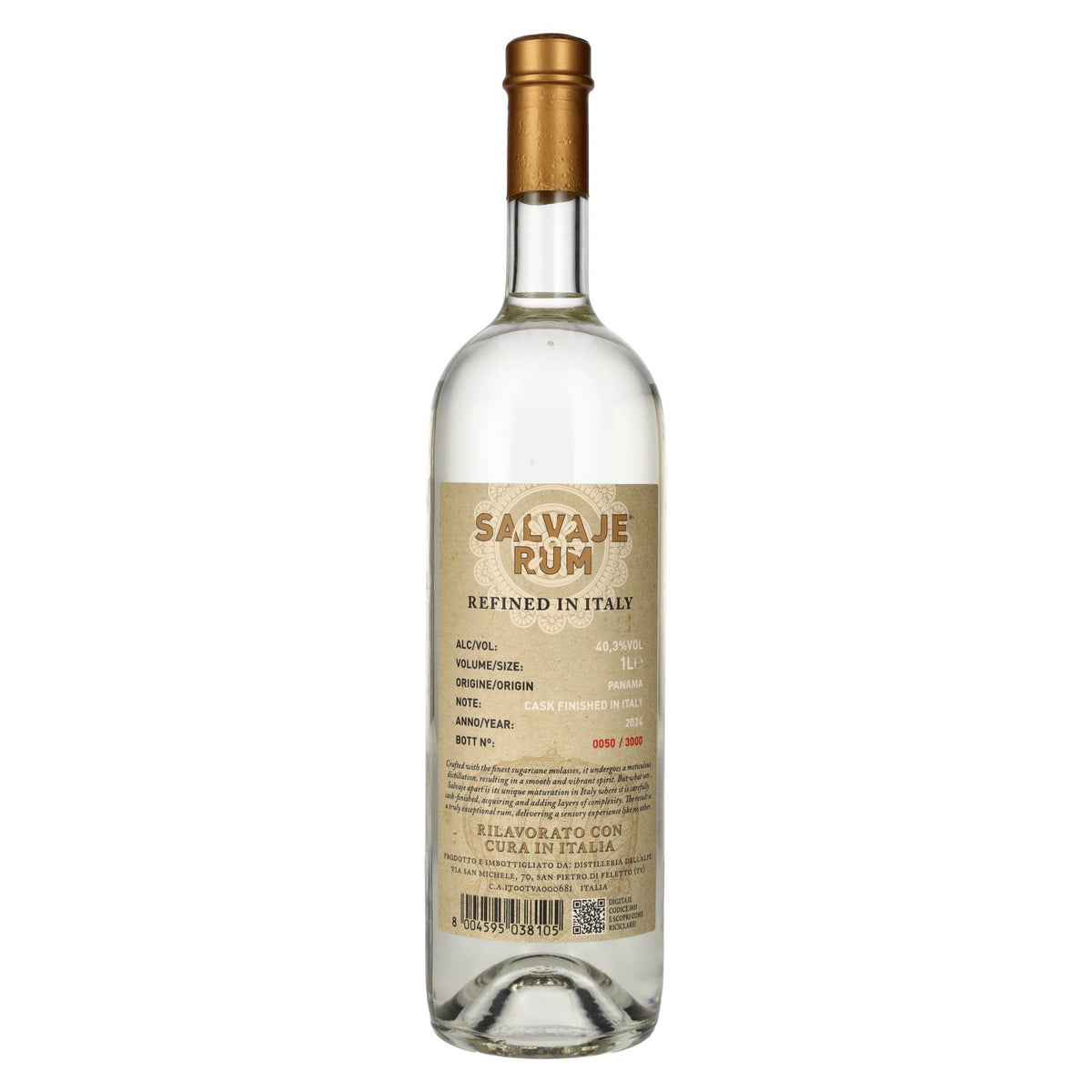 Rum Salvaje Refined in Italy Rum 40.3% vol. 1 l
