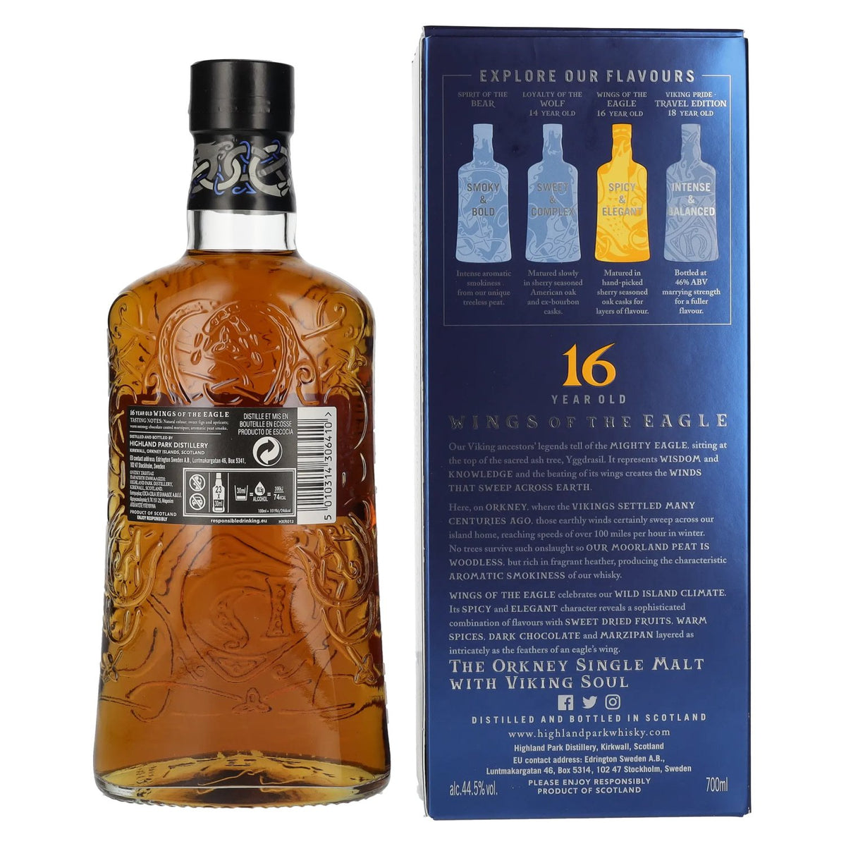 Highland Park 16 Years Old WINGS OF THE EAGLE 44,5% Vol. 0,7l in Geschenkbox