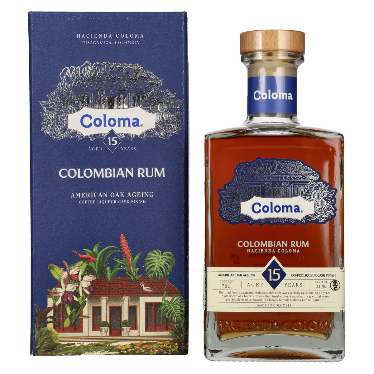 Ron Coloma 15 Years Colombian Rum 40% Vol. 0,7l in Geschenkbox