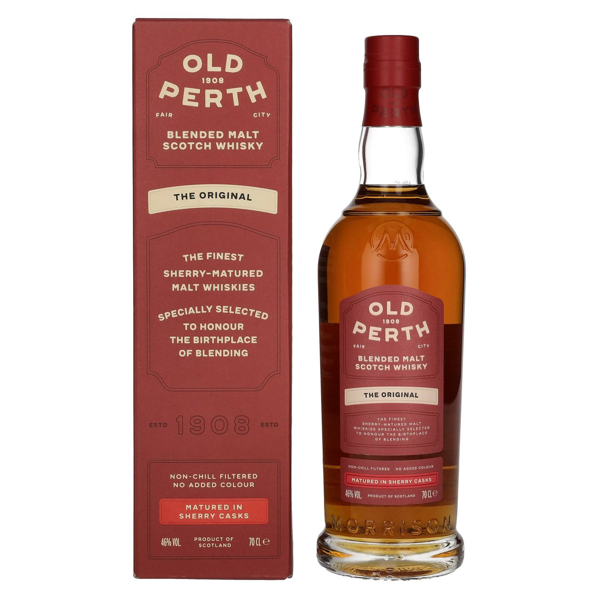 Old Perth The Original Blended Malt Scotch Whisky Sherry Casks 46% ABV 0.7l in a gift box