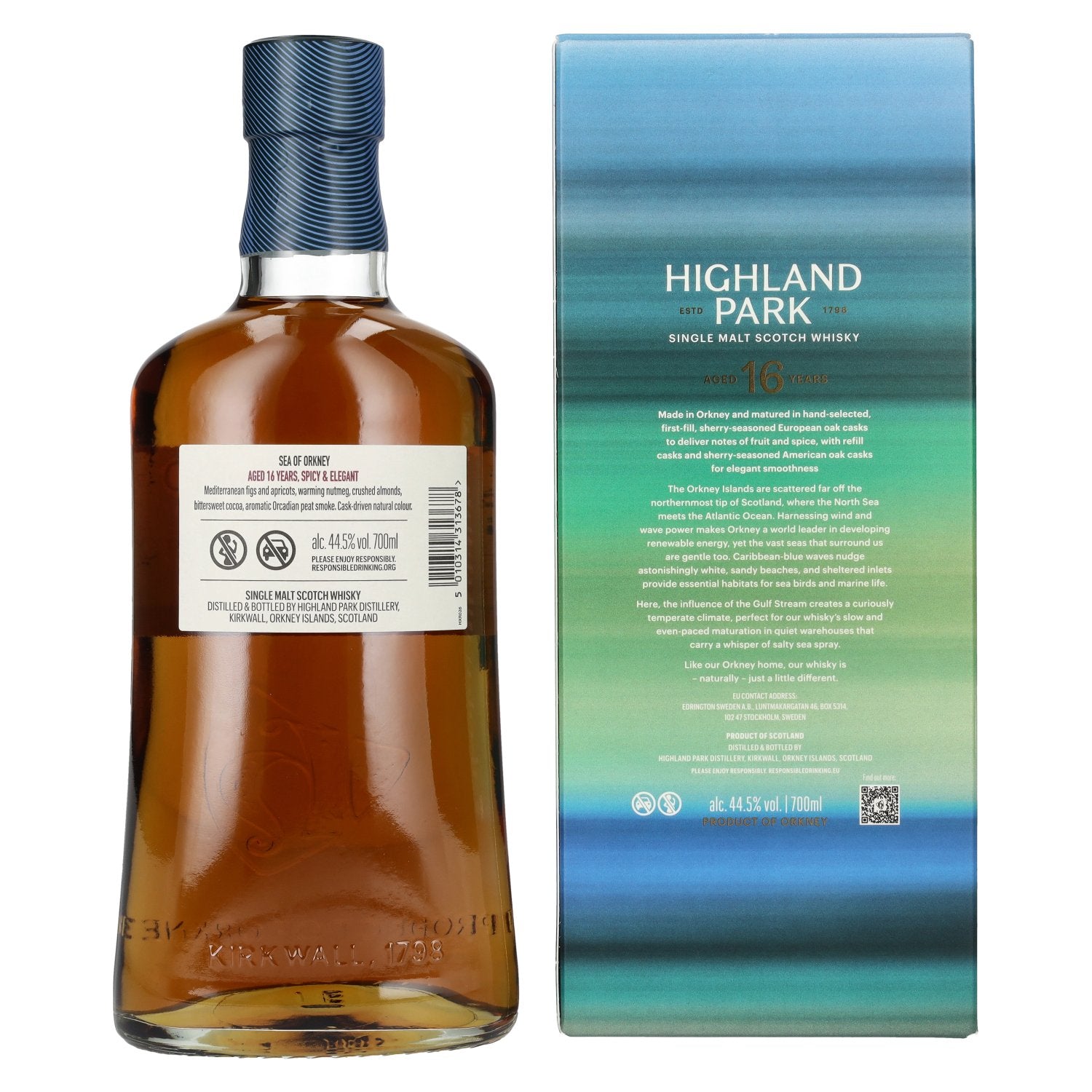 Highland Park 16 Years Old SEA OF ORKNEY Single Malt Scotch Whisky 44,5% Vol. 0,7l in Geschenkbox