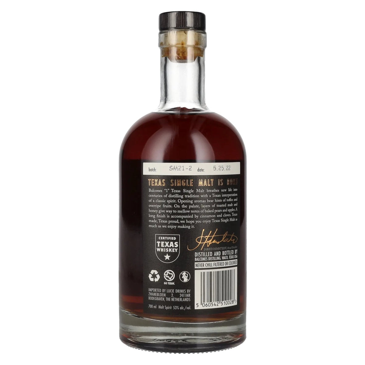 Balcones TEXAS Single Malt Whisky Classic Edition 53% vol. 0,7 l