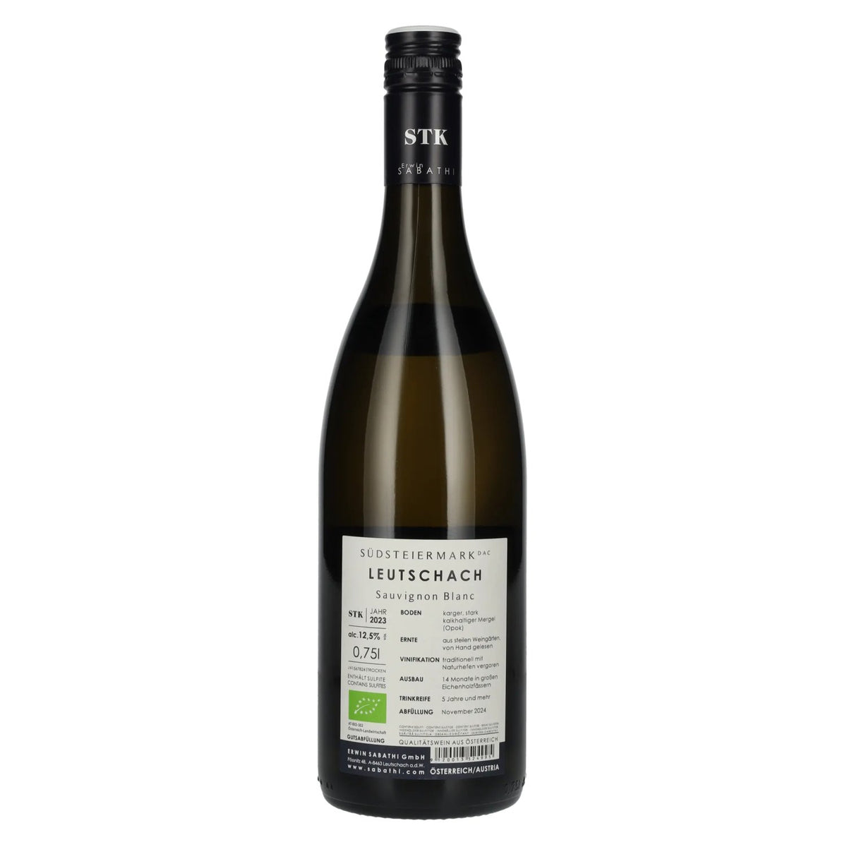 Erwin Sabathi Sauvignon Blanc Leutschach Zuid-Stiermarken DAC 2023 12,5% vol. 0,75 l