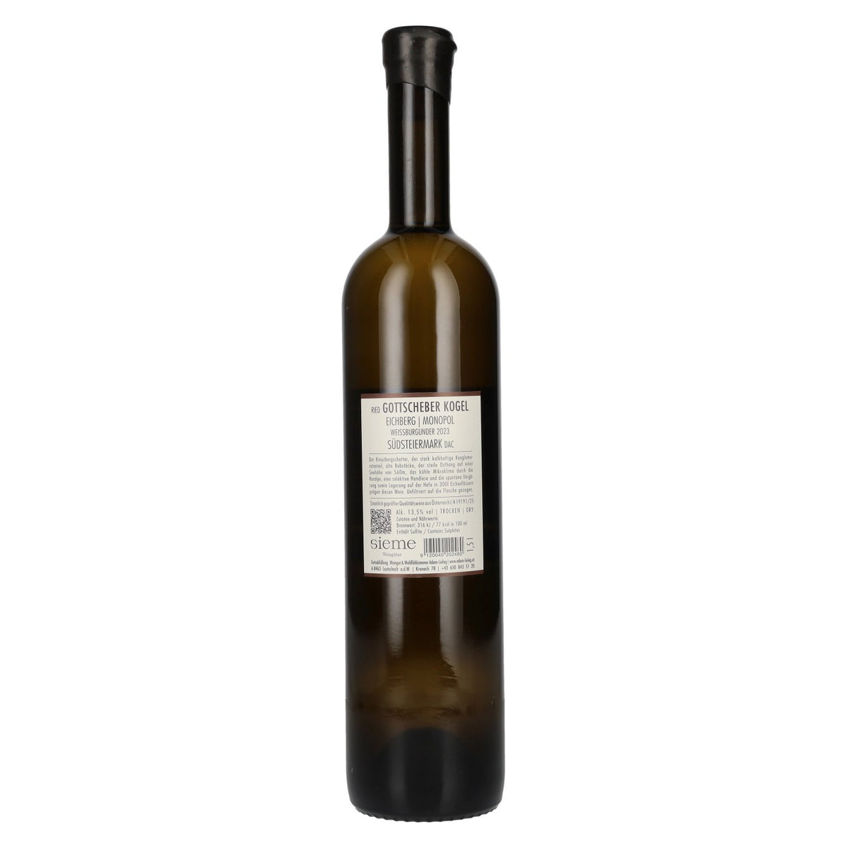Adam-Lieleg Pinot Blanc Ried Gottscheber South Styria DAC 2022 13.5% vol. 1.5 l