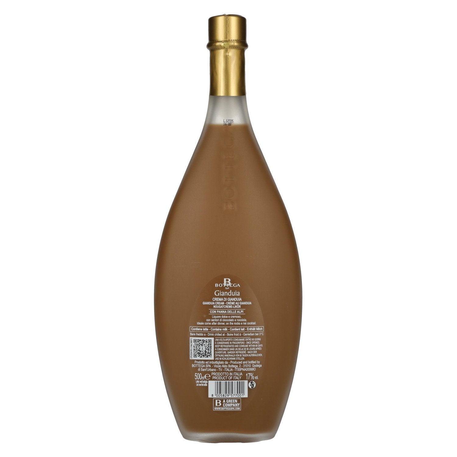 Bottega Crema di CIOCCOLATO GIANDUIA Cream Liqueur 17% Vol. 0,5l