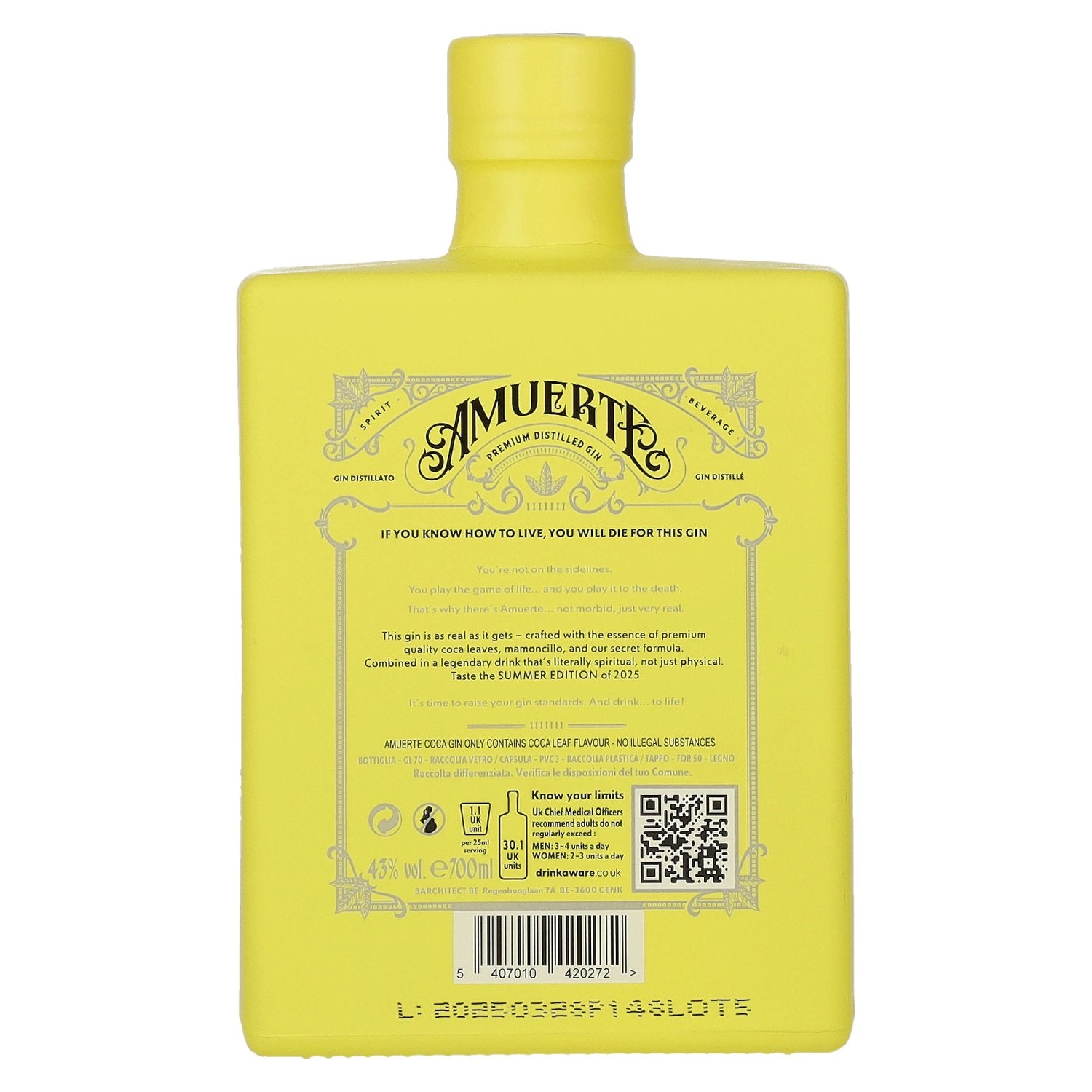 Amuerte COCA GIN - Yellow Edition 43% Vol. 0,7l