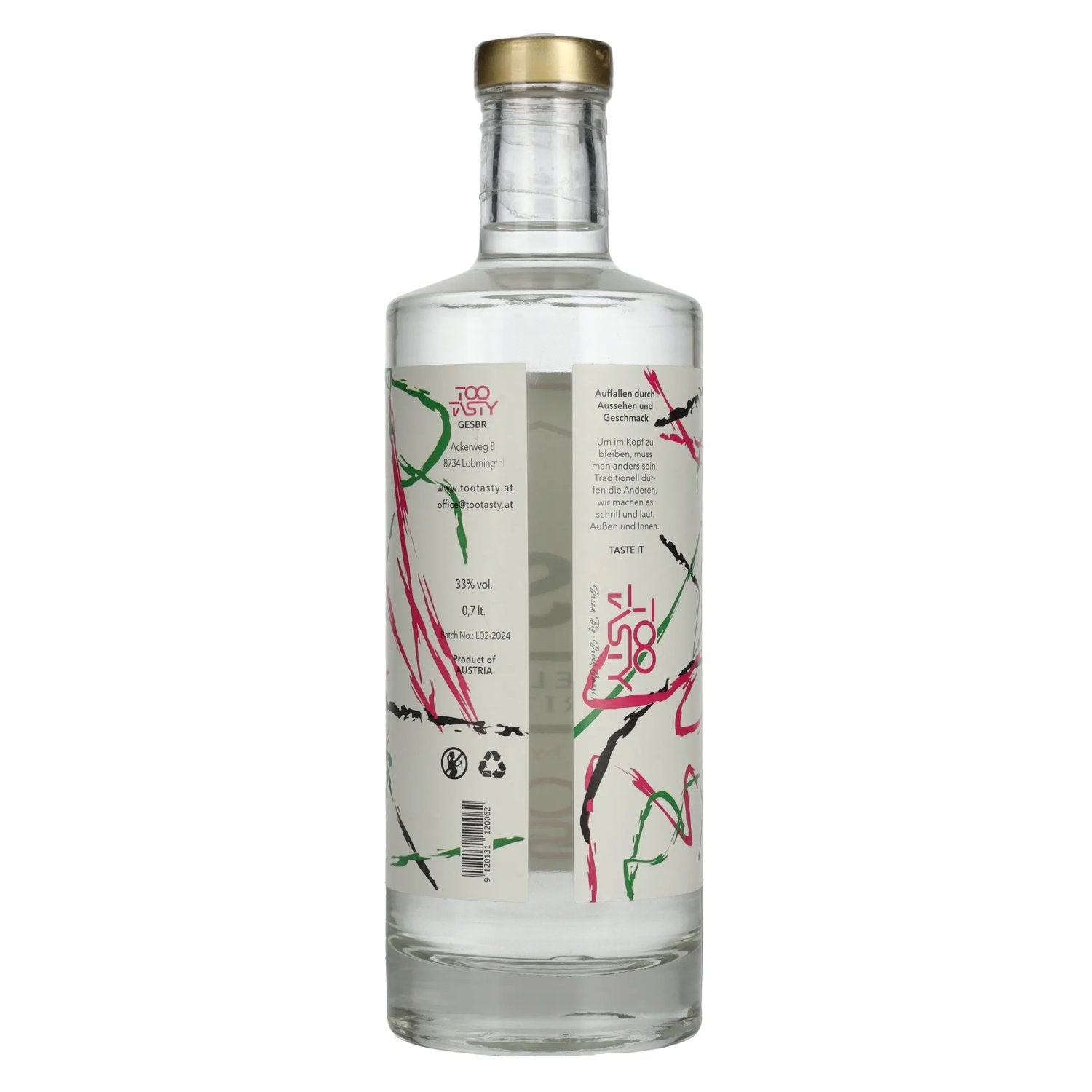 Too Tasty NUSSN Hazelnut Spirit 33% Vol. 0,7l