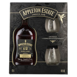 Appleton Estate 12 Years Old Rare Casks Jamaican Rum 43% vol. 0.7 l in a gift box with 2 glasses