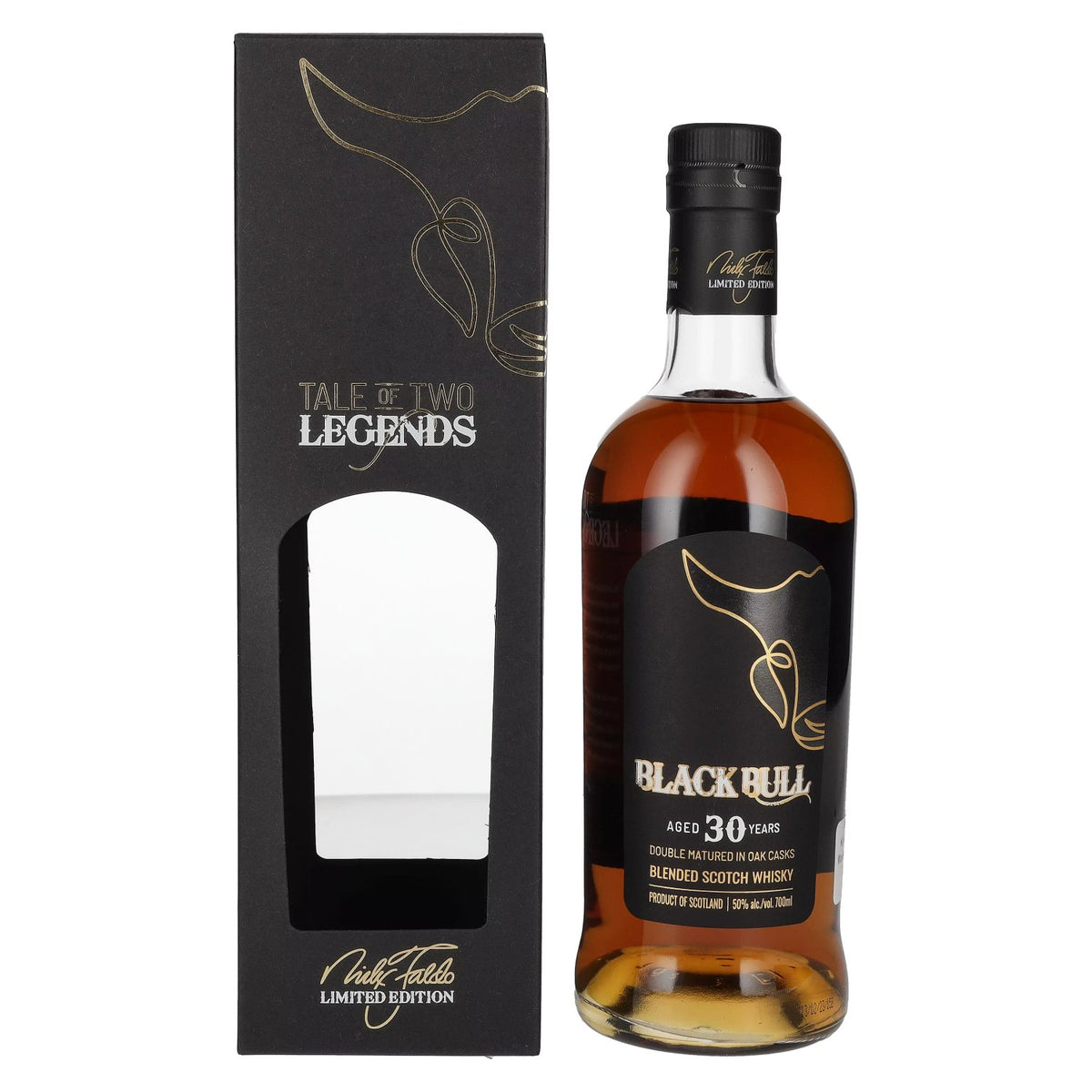 Black Bull 30 Years Old Double Matured Nick Faldo Limited Edition 50% Vol. 0.7l in a gift box