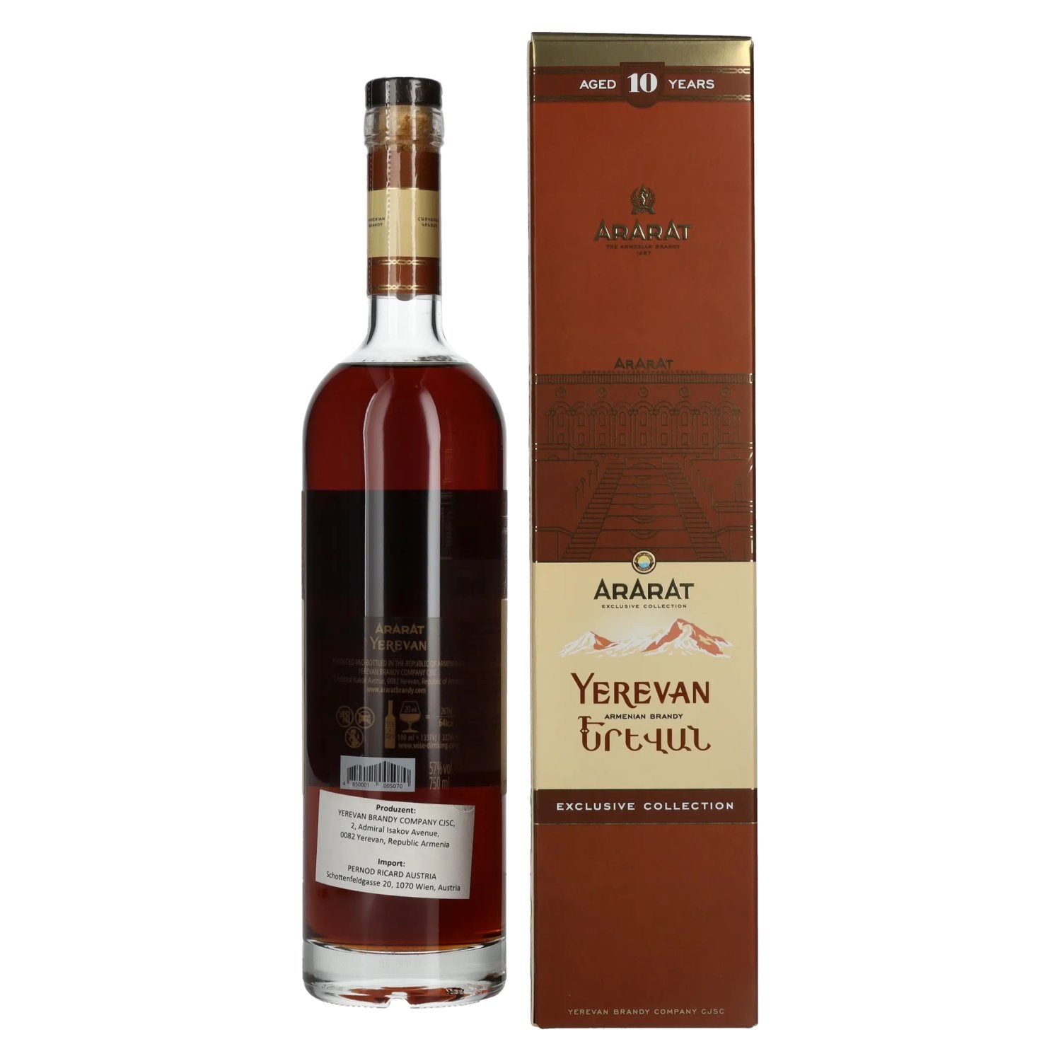 Ararat Yerevan 10 Years Old Exclusive Collection 57% Vol. 0,75l in Geschenkbox