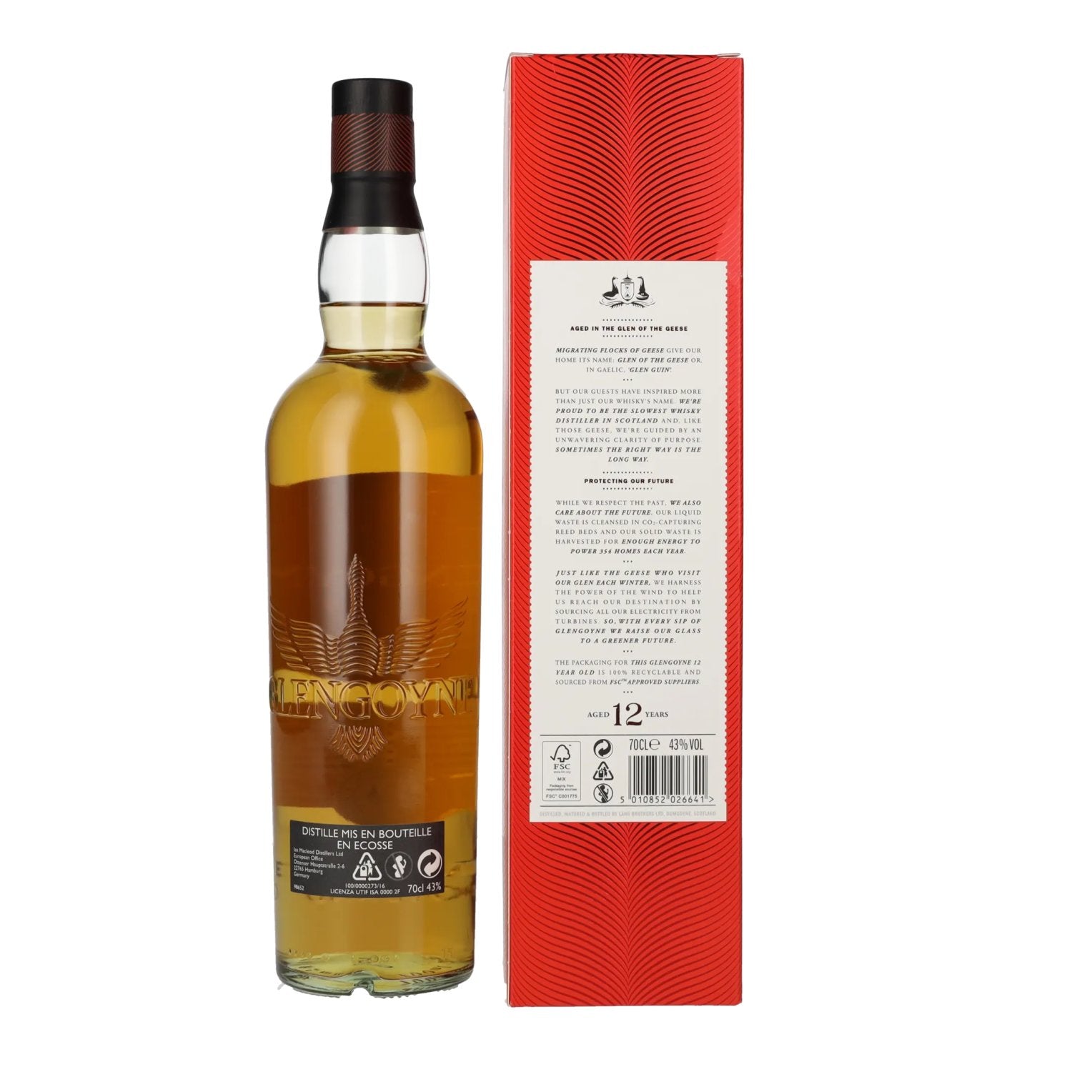 Glengoyne 12 Years Old Highland Single Malt Scotch Whisky 43% Vol. 0,7l en coffret cadeau