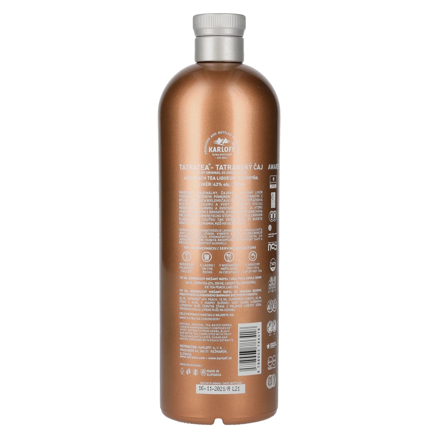 TATRATEA Peach Tea Liqueur 42% Vol. 0,7l