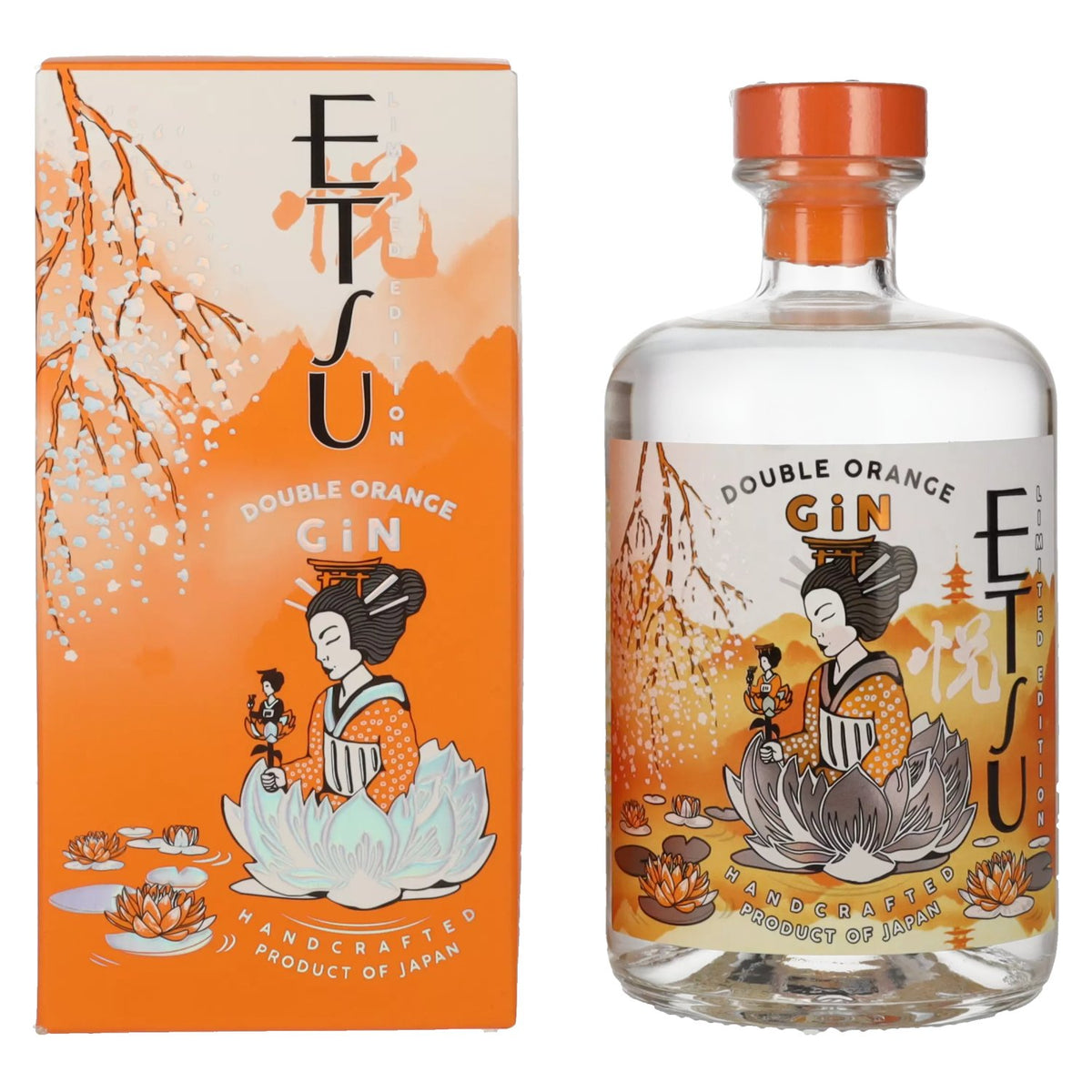 Etsu Gin DOUBLE ORANGE Limited Edition 43% vol. 0,7 l in geschenkverpakking