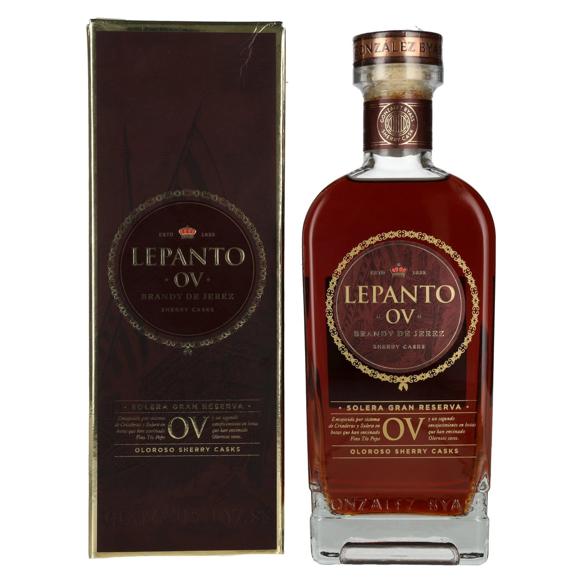 Lepanto O.V. Solera Gran Reserva Brandy de Jerez 36% Vol. 0.7l in a gift box