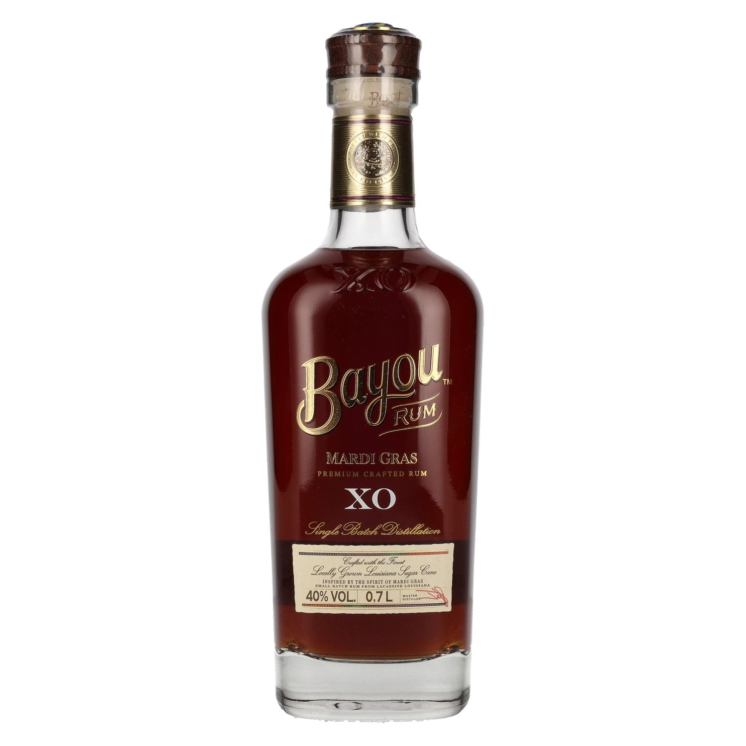 Bayou XO MARDI GRAS Premium Ambachtelijke Rum 40% Vol. 0,7l