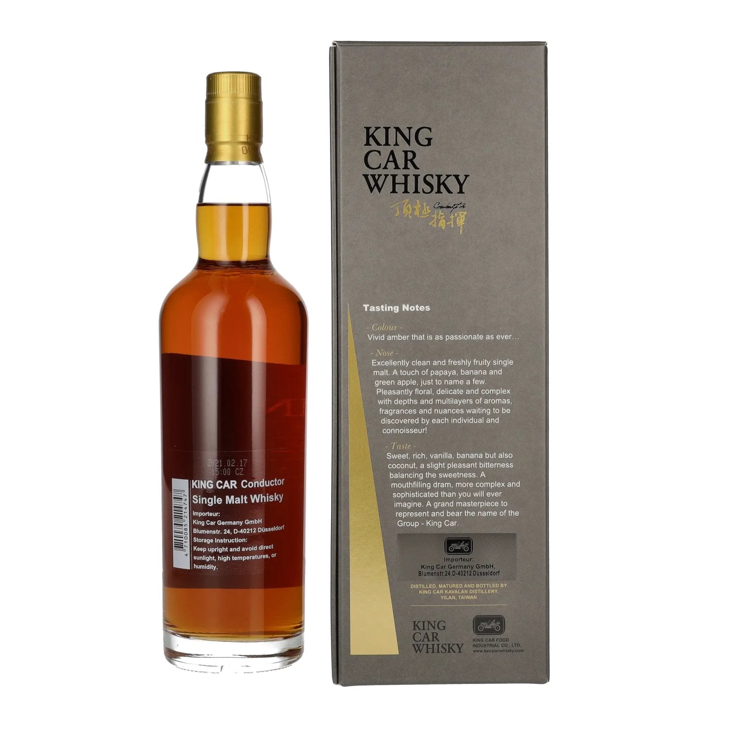Kavalan KING CAR CONDUCTOR Single Malt Whisky 46% vol. 0,7l en boîte cadeau