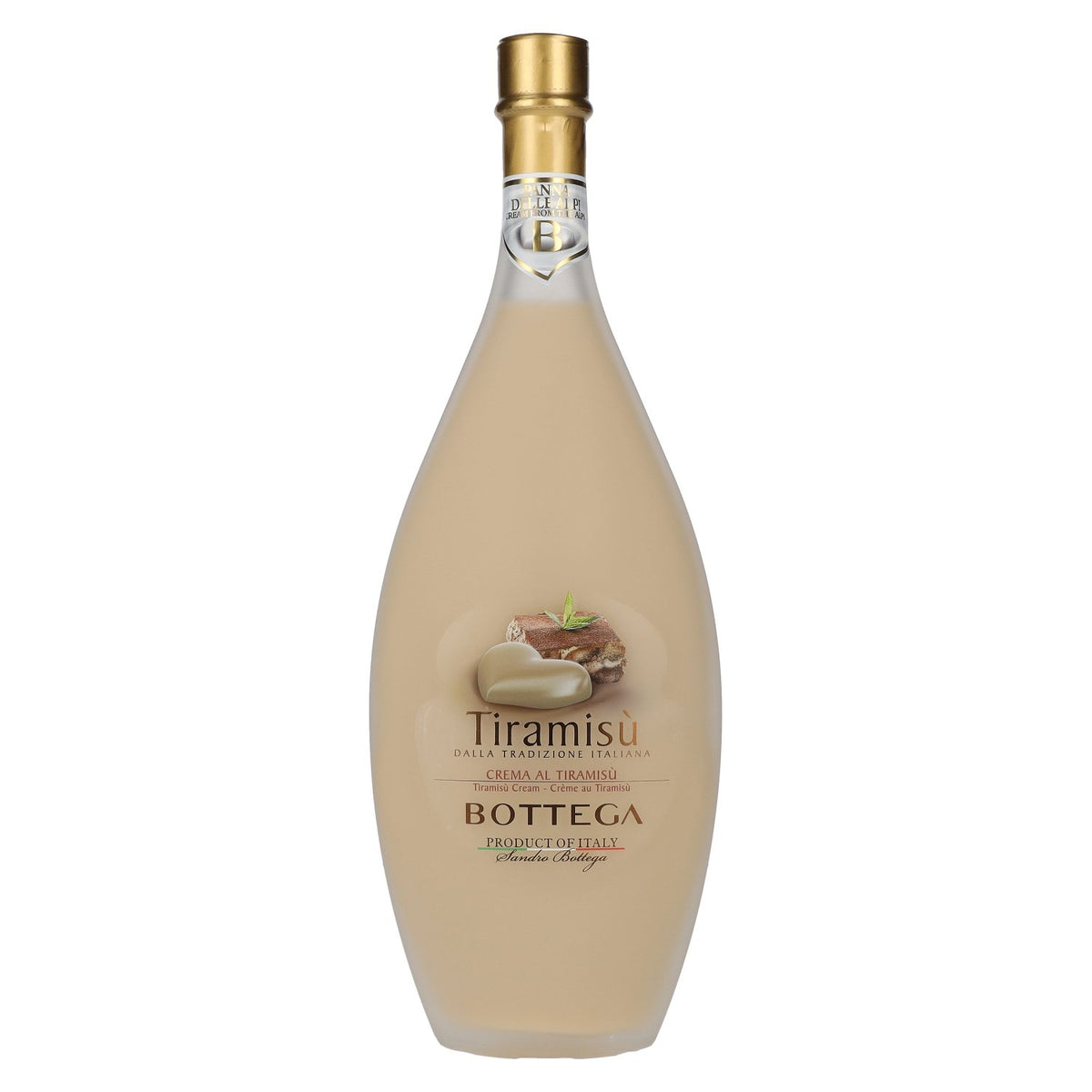 Bottega Crema al TIRAMISÙ, liqueur à la crème, 17 % vol., 0,5 l