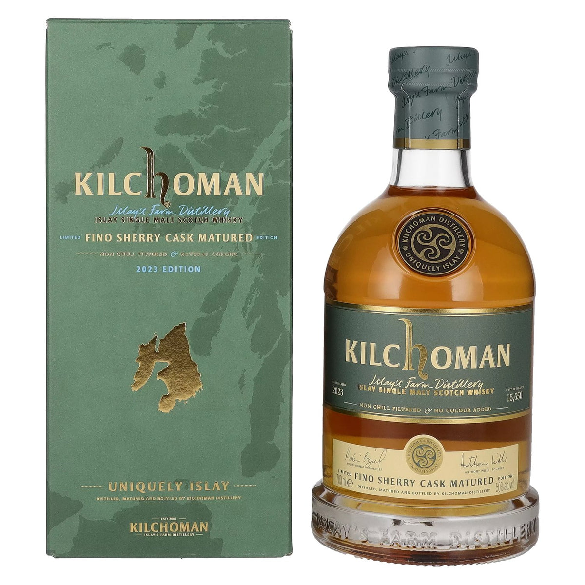 Kilchoman Fino, vieilli en fûts de sherry, 50 % vol., 0,7 l, dans un coffret cadeau