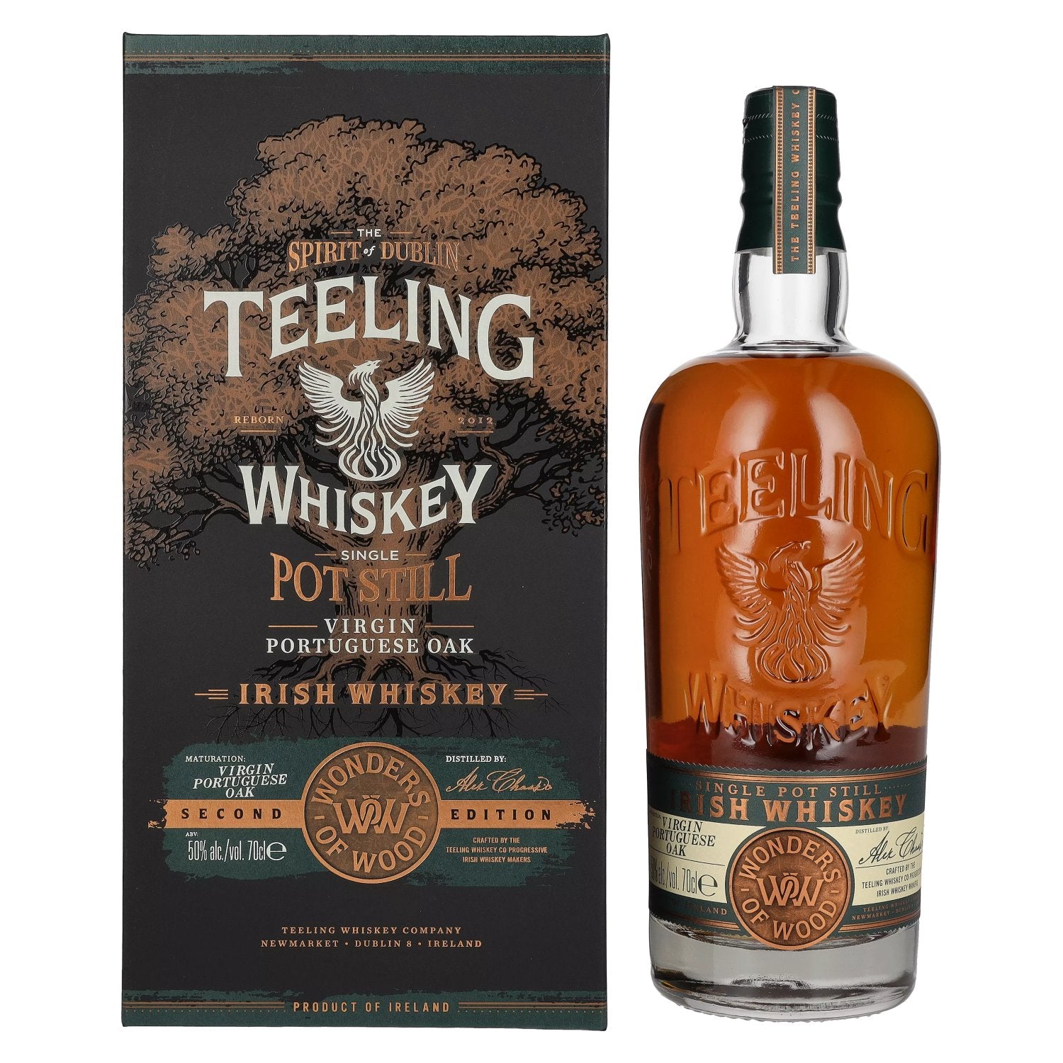 Teeling Whiskey Single Pot Still WONDERS OF WOOD Virgin Portuguese Oak Second Edition 50% vol. 0,7l en boîte cadeau