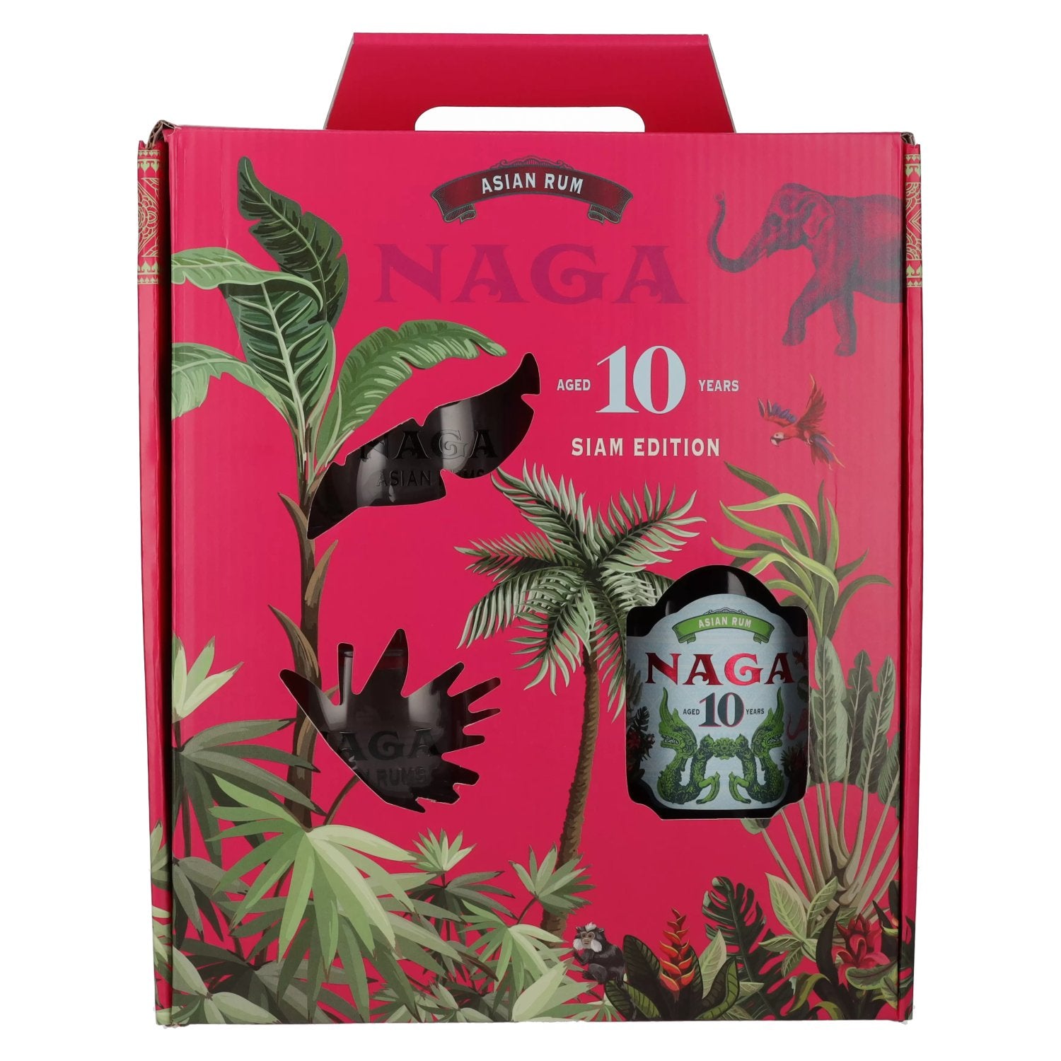 Naga 10 Years Old Asian Rum SIAM EDITION 40% Vol. 0,7l in Geschenkbox mit 2 Gläsern