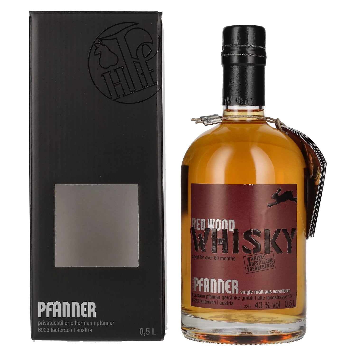 Pfanner Red Wood Single Malt Whisky 43% vol. 0,5l en boîte cadeau