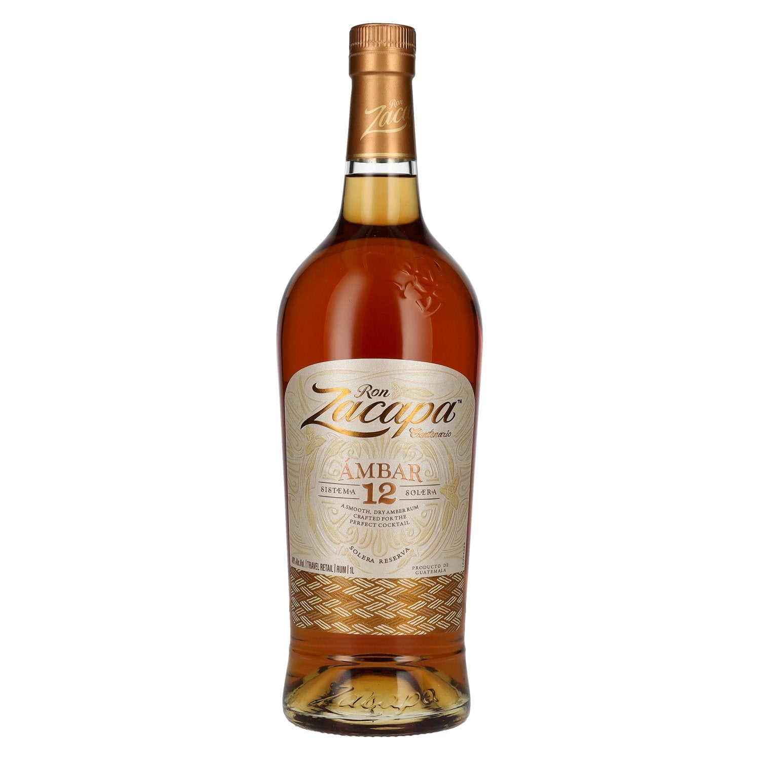 Ron Zacapa Centenario ÁMBAR 12 Sistema Solera Reserva 40% Vol. 1l