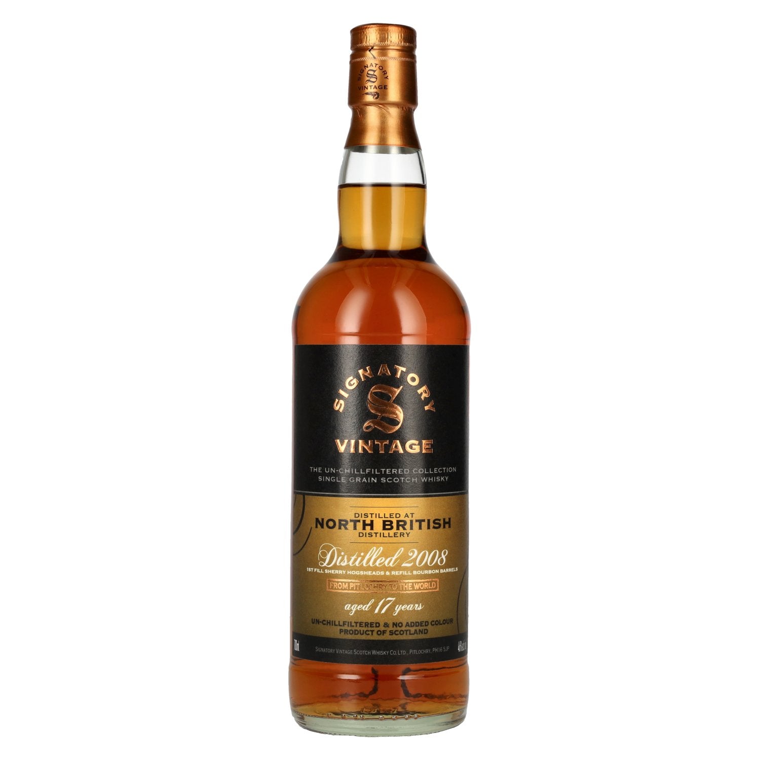 Signatory Vintage North British 17 Years Old The Un-Chillfiltered 2008 46% Vol. 0,7l