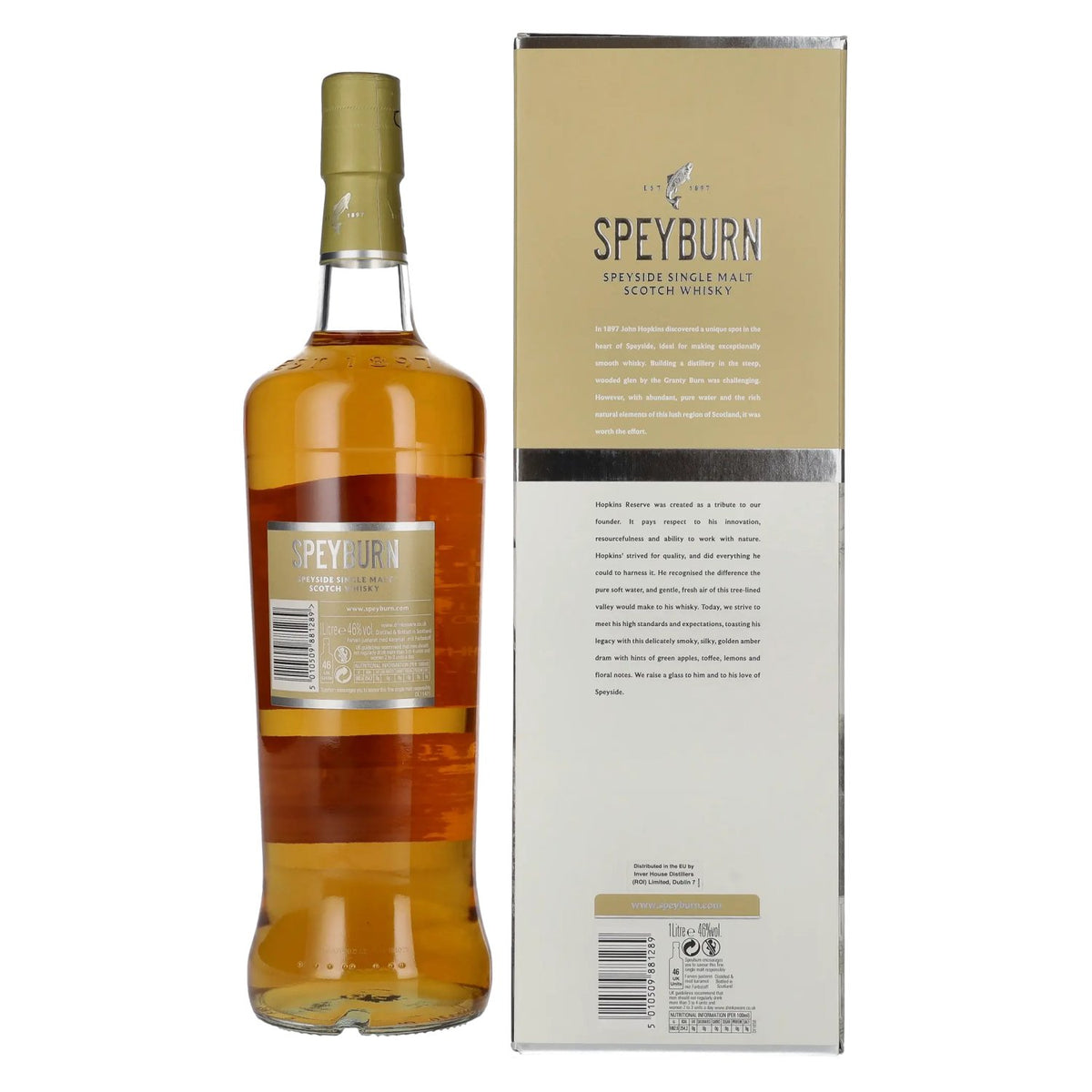 Speyburn HOPKINS RESERVE Speyside Single Malt TRAVEL EXCLUSIVE 46% ABV 1l in a gift box