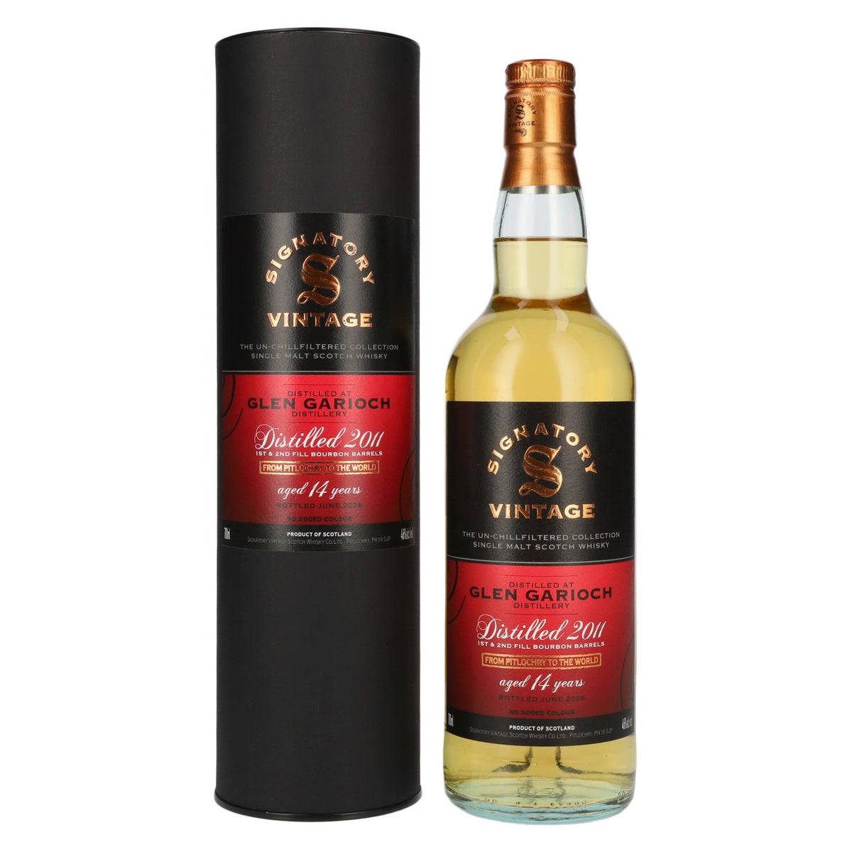 Signatory Vintage Glen Garioch 14 ans d'âge « The Un-Chillfiltered » 2011, 46 % vol., 0,7 l, dans un coffret cadeau