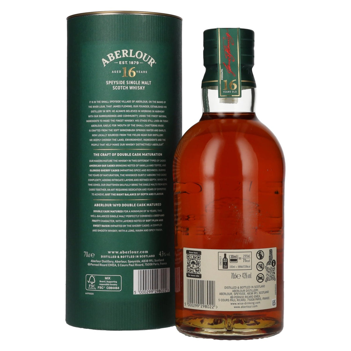 Aberlour 16 Years Old DOUBLE CASK MATURED 43% vol. 0.7 l in a gift box