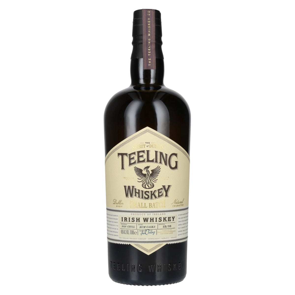 Teeling Whiskey SMALL BATCH, whisky irlandais vieilli en fûts de rhum, 46 % vol., 0,7 l