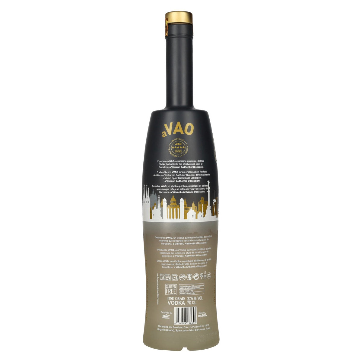 aVAO 1137 Barcelona Supreme vijfvoudig gedistilleerde wodka 37,5% vol. 0,7 l