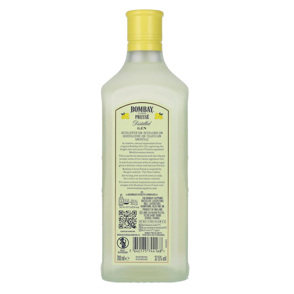 Bombay CITRON PRESSÉ Distilled Gin 37.5% ABV 0.7l
