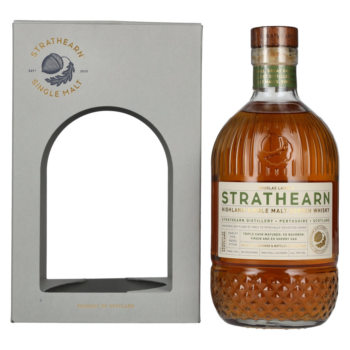 Douglas Laing STRATHEARN Triple Cask Highland Single Malt Scotch Whisky 50% ABV, 0.7 litres, in a gift box