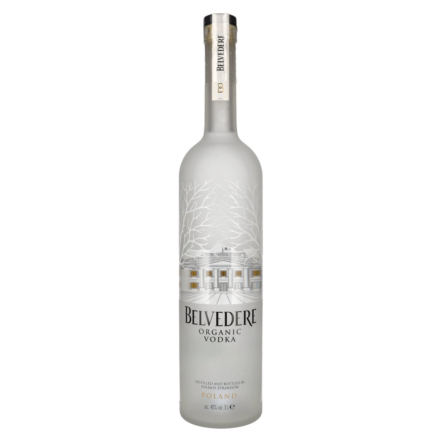 Belvedere Organic Vodka 40% Vol. 3l + LED licht sticker