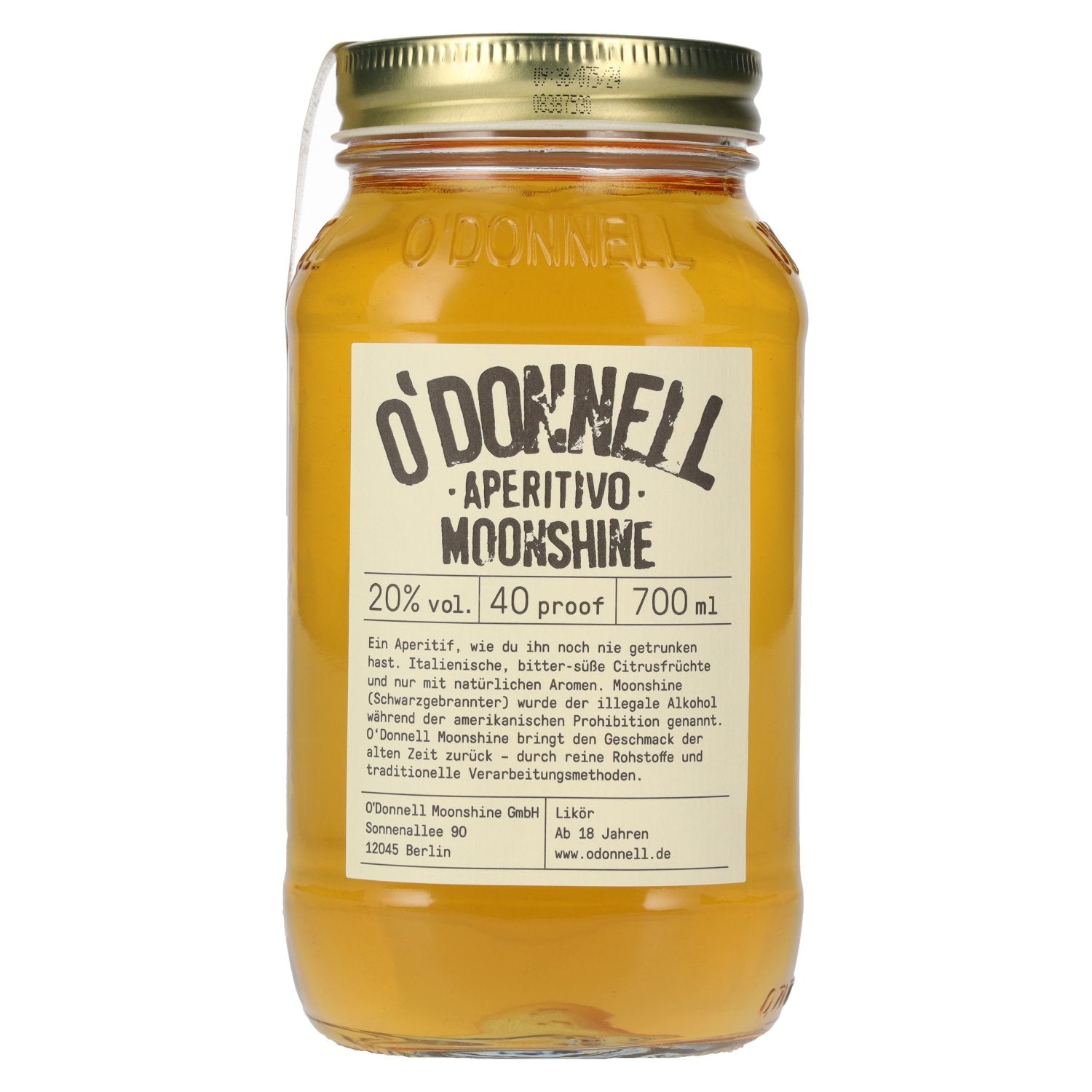 O'Donnell Moonshine APERITIVO Likeur 20% Vol. 0,7l