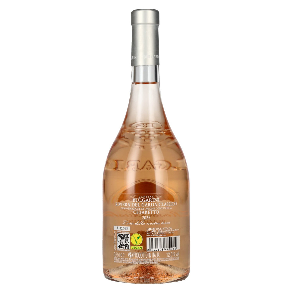 Bulgarini Rosa Blush Chiaretto Riviera del Garda Classico DOC 2025 12.5% ABV 0.75l