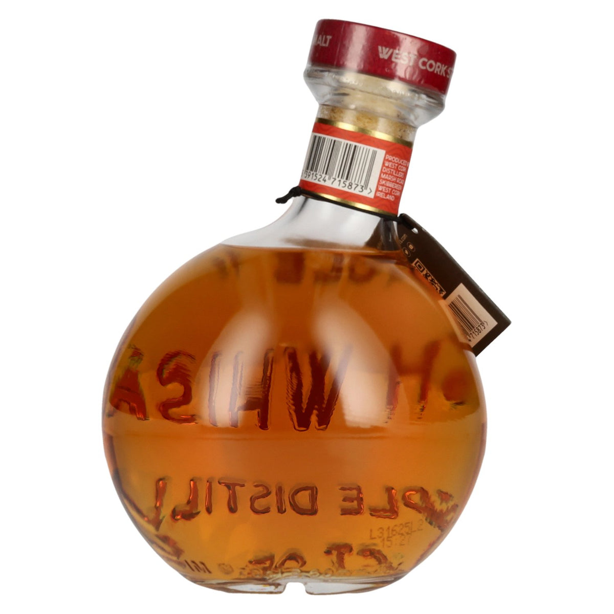 West Cork Irish Whiskey Single Malt, finition en fût de rhum, édition limitée, 46 % vol., 0,7 l