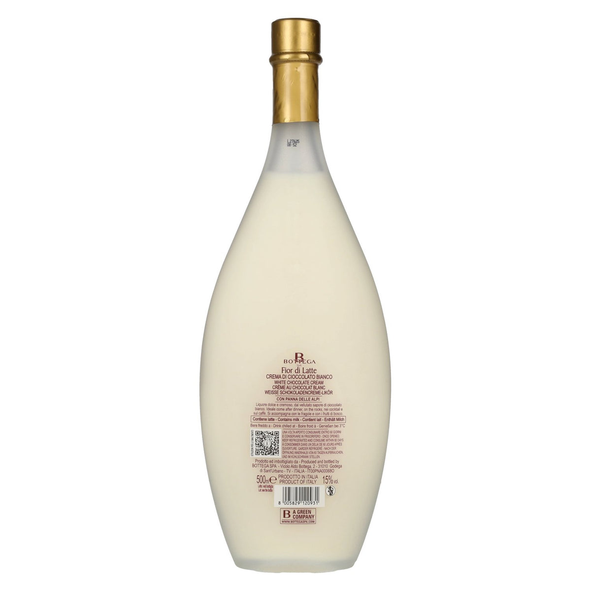 Bottega Fior di Latte Crema di CIOCCOLATO BIANCO Cream Liqueur 15% ABV 0.5l