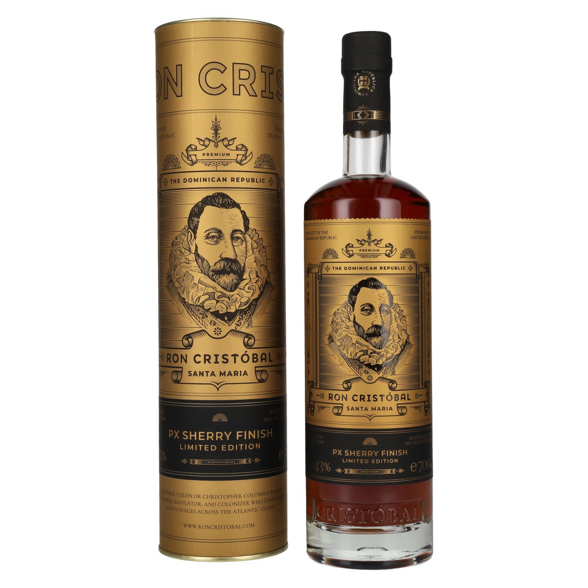 Ron Cristóbal Santa Maria PX Sherry Cask Finish 43% Vol. 0.7l in a gift box
