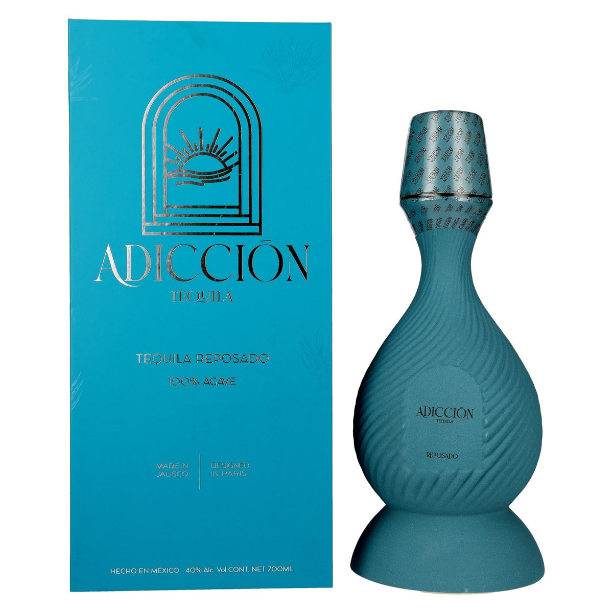 ADICCIŌN Tequila Reposado 100 % agave, 40 % vol., 0,7 l, dans un coffret cadeau