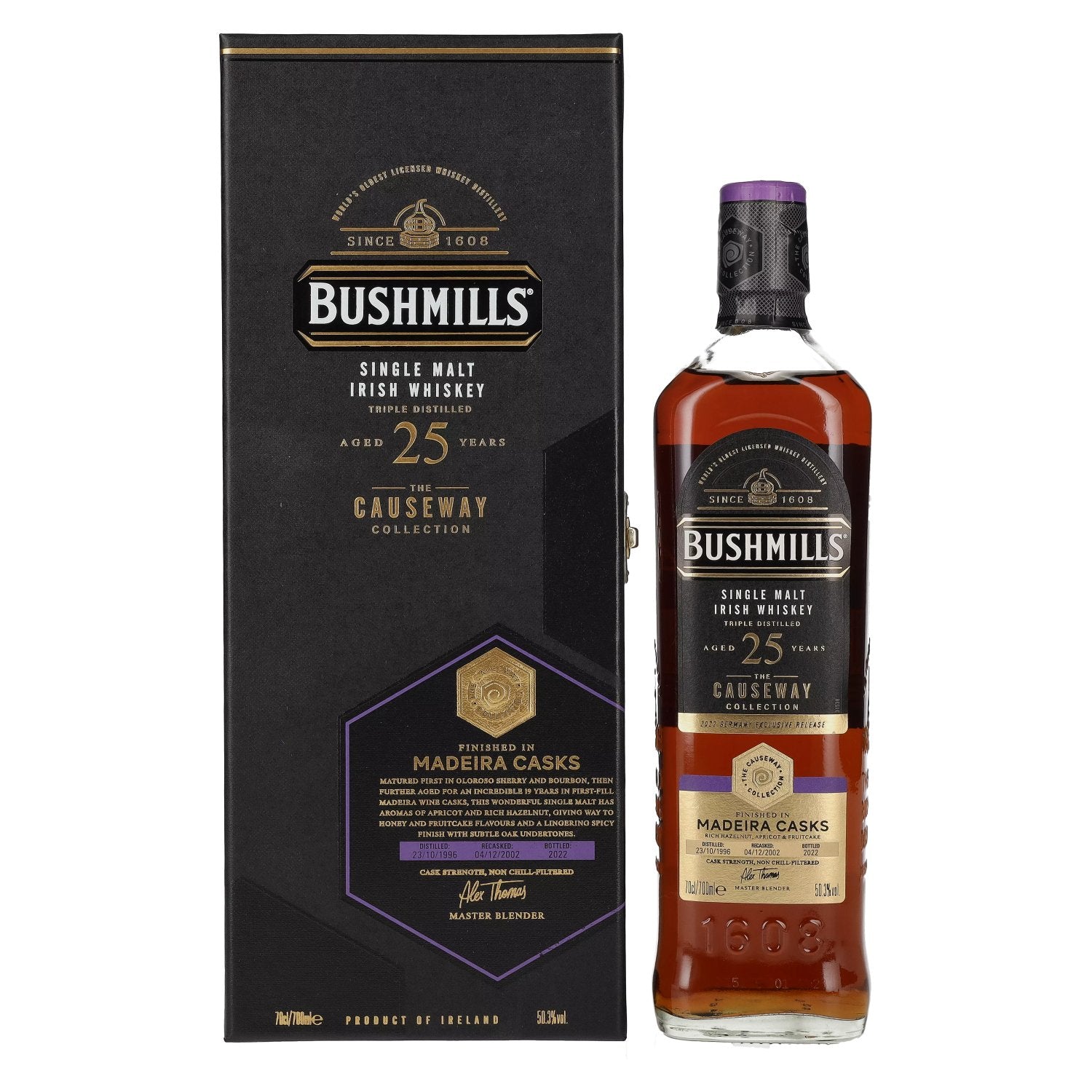 Bushmills THE CAUSEWAY COLLECTION Single Malt Madeira Casks 1996 50,3% Vol. 0,7l in geschenkverpakking