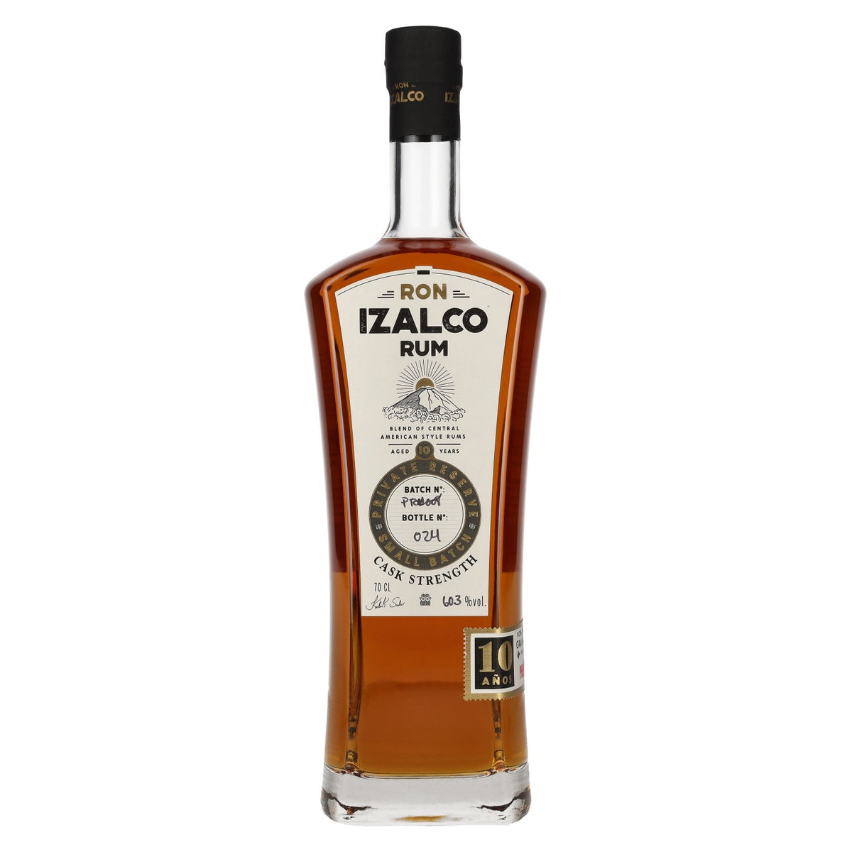 Ron Izalco Gran Reserva 10 Años Rum CASK STRENGTH 60.3% vol. 0.7 l