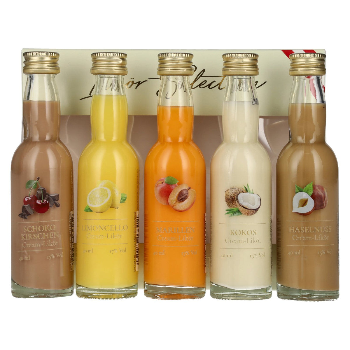 Horvath's Spezereyen Likeur-selectie 15,8% vol. 5 x 0,04 l in geschenkverpakking
