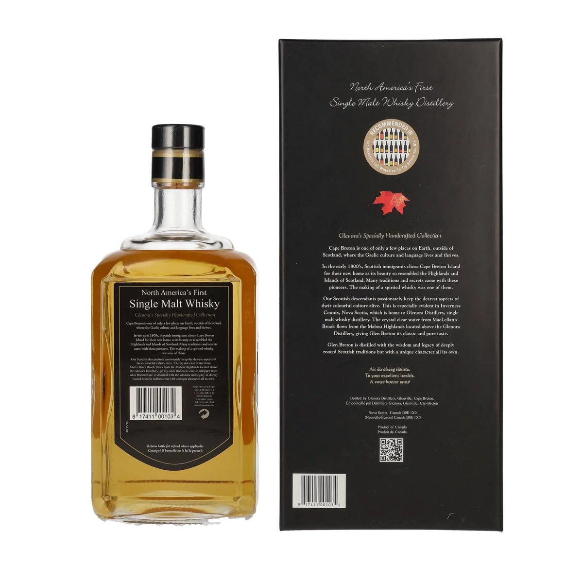 Glen Breton Rare 10 Years Old, Canada's eerste single malt whisky, 43% vol., 0,7 l in geschenkverpakking