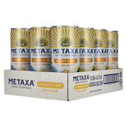 Metaxa Ginger &amp; Lime Long Drink Cocktails grecs prêts à boire 5 % vol. 12 canettes de 0,25 l, consigne