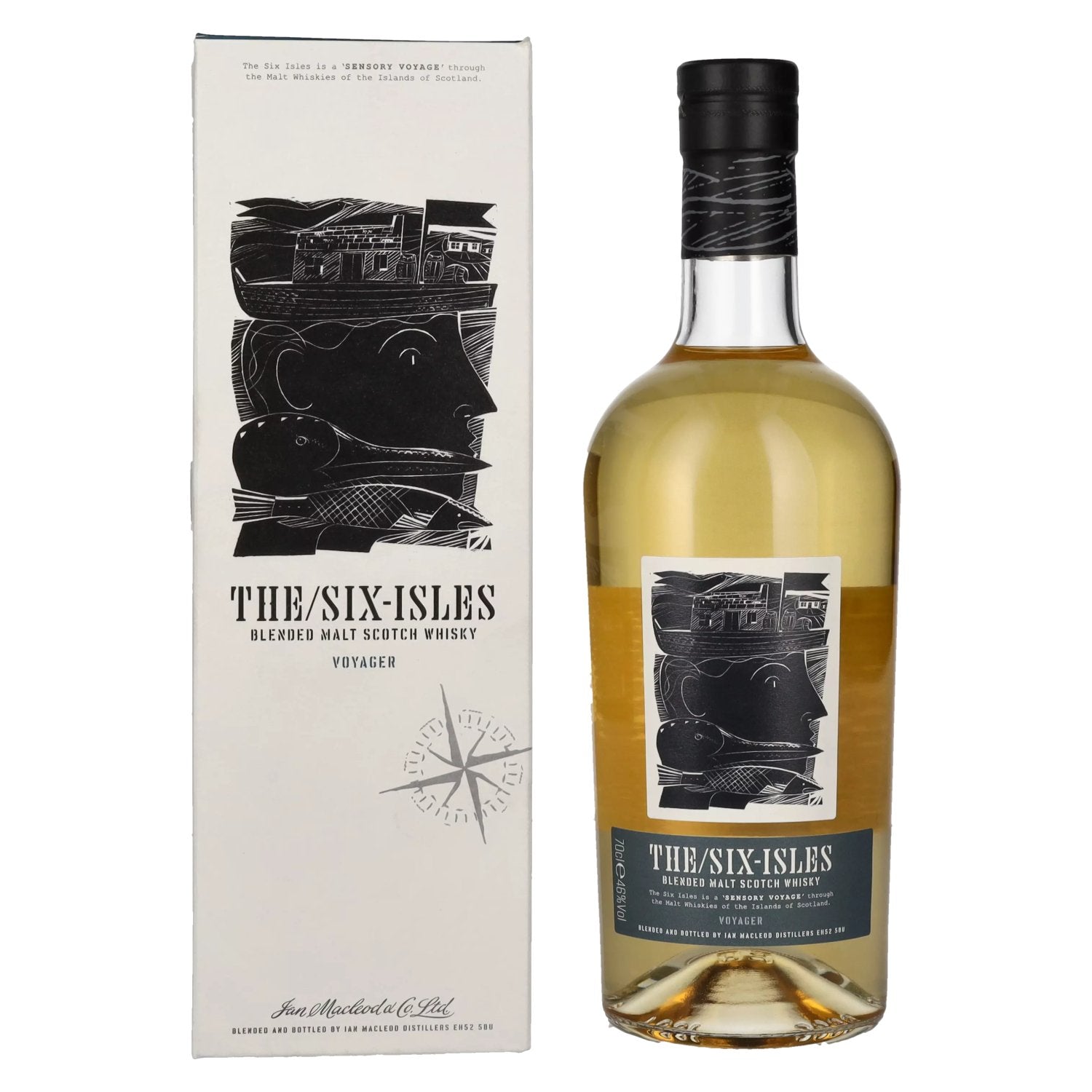 The Six Isles Blended Malt Scotch Whisky VOYAGER 46% Vol. 0,7l in Geschenkbox