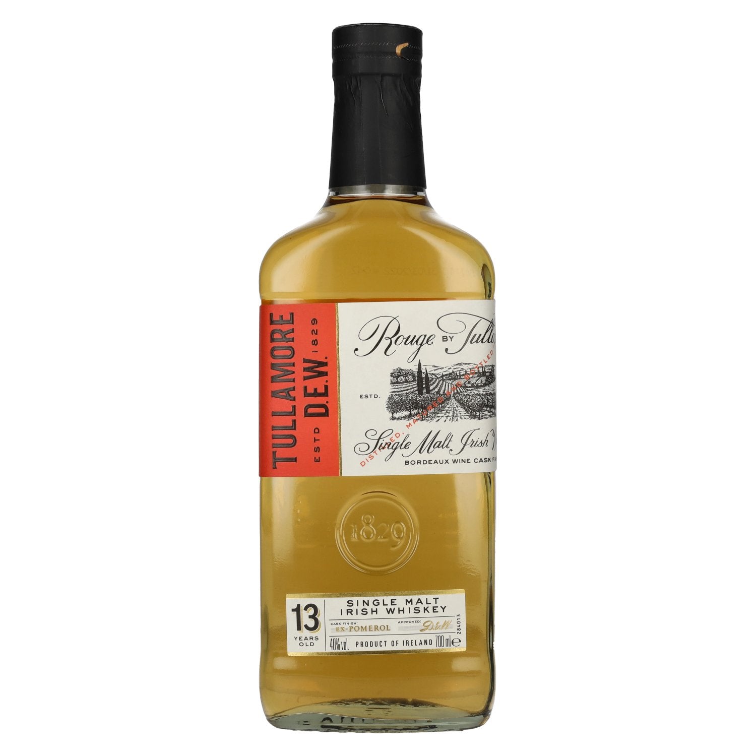 Tullamore D.E.W. ROUGE 13 Years Old Single Malt Irish Whiskey 40% Vol. 0,7l