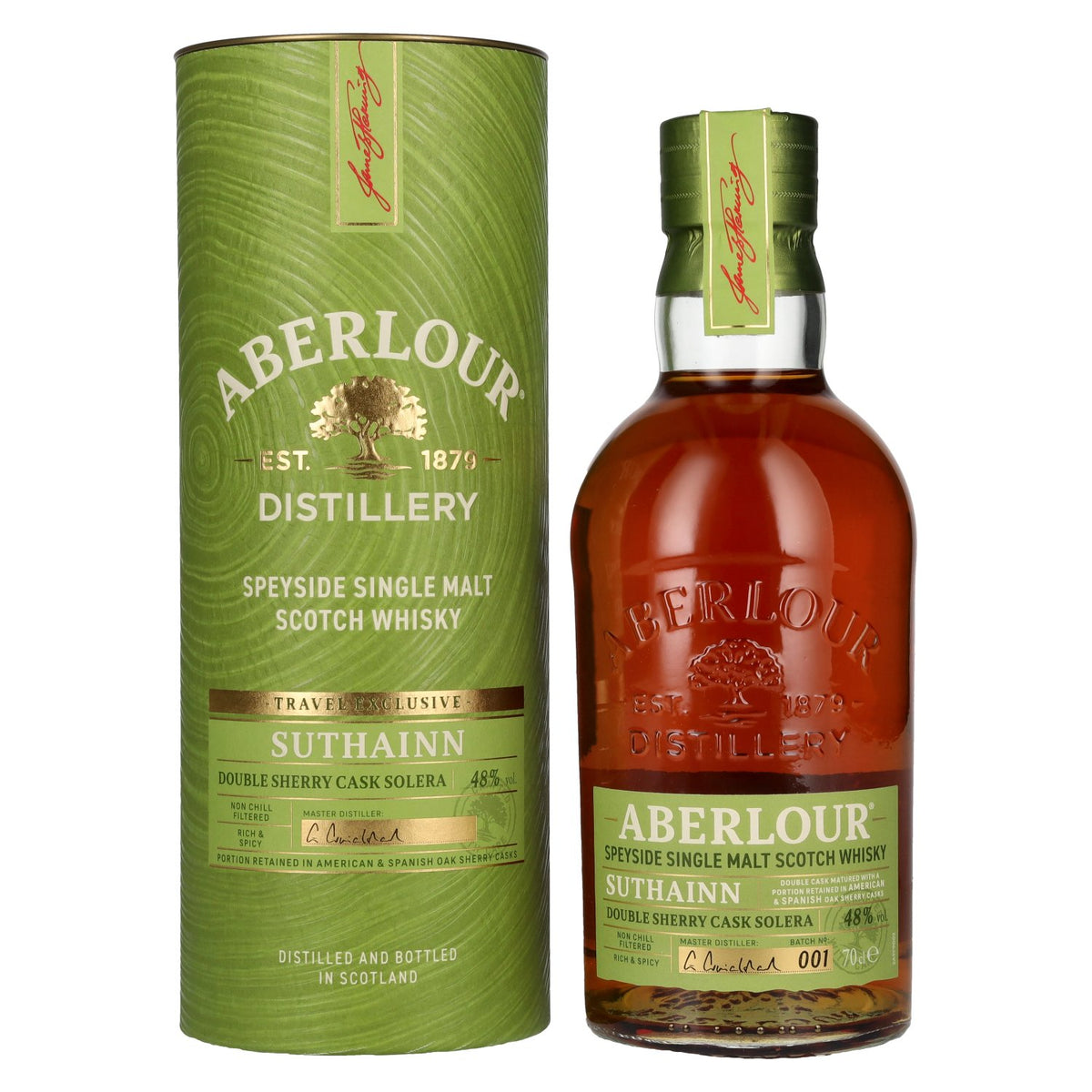 Aberlour SUTHAINN Double Sherry Cask Solera Travel Exclusive Speyside Single Malt Batch 001 48% vol. 0,7 l in geschenkverpakking
